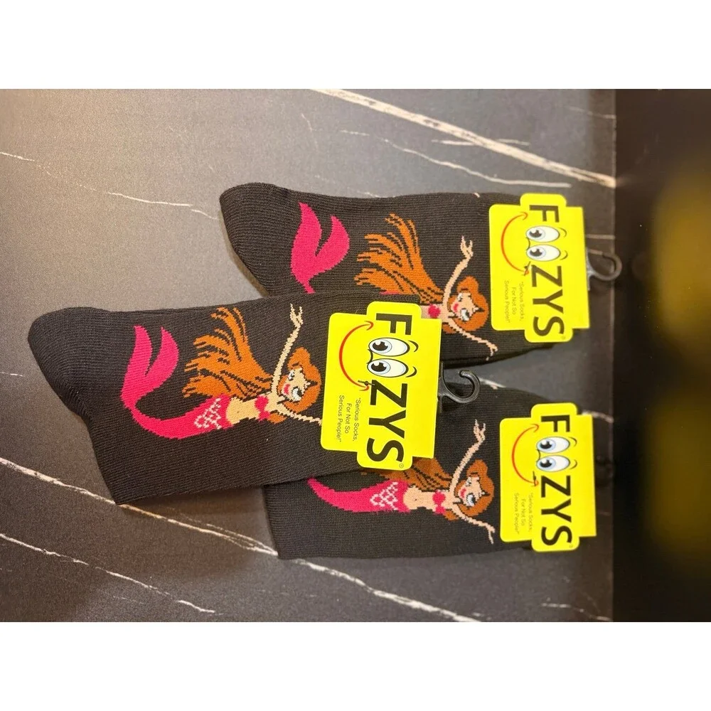 3 Pairs Women’s Foozys Novelty Mermaid NWT‎ 4-10